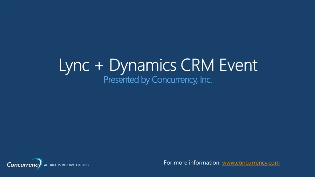 Ppt - Lync + Dynamics Crm Event Powerpoint Presentation, Free Download 