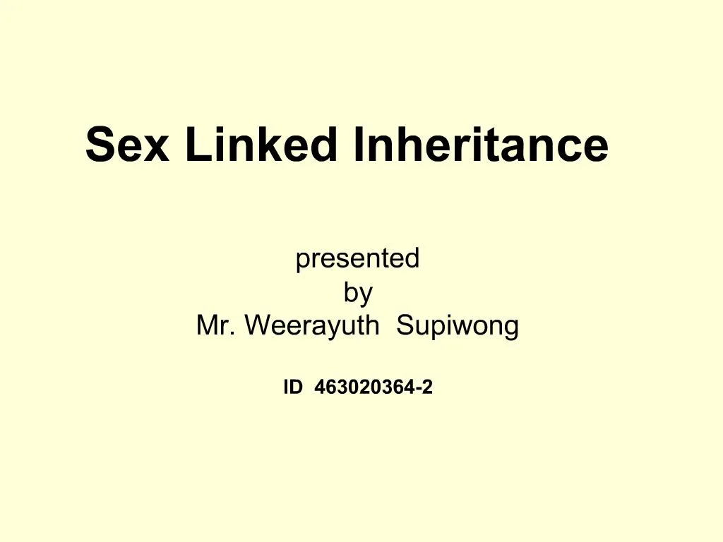 Ppt Sex Linked Inheritance Powerpoint Presentation Free Download 4724