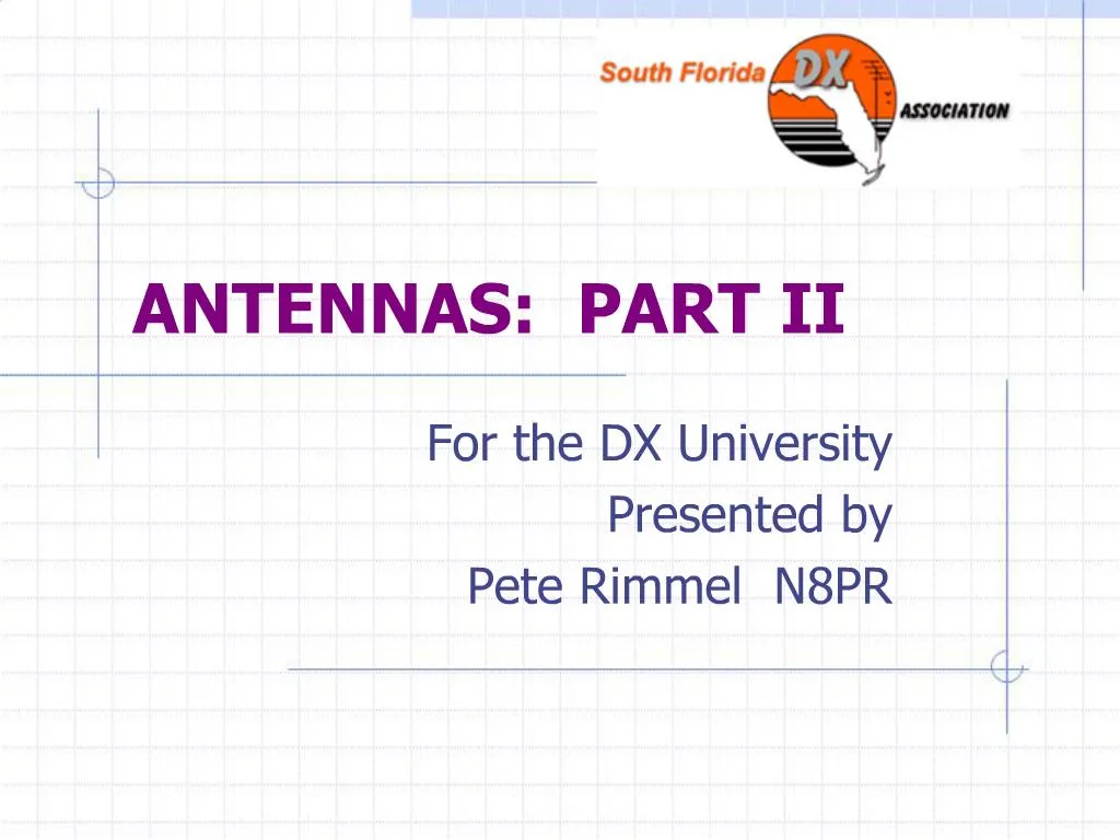 PPT - ANTENNAS: PART II PowerPoint Presentation, Free Download - ID:1253350