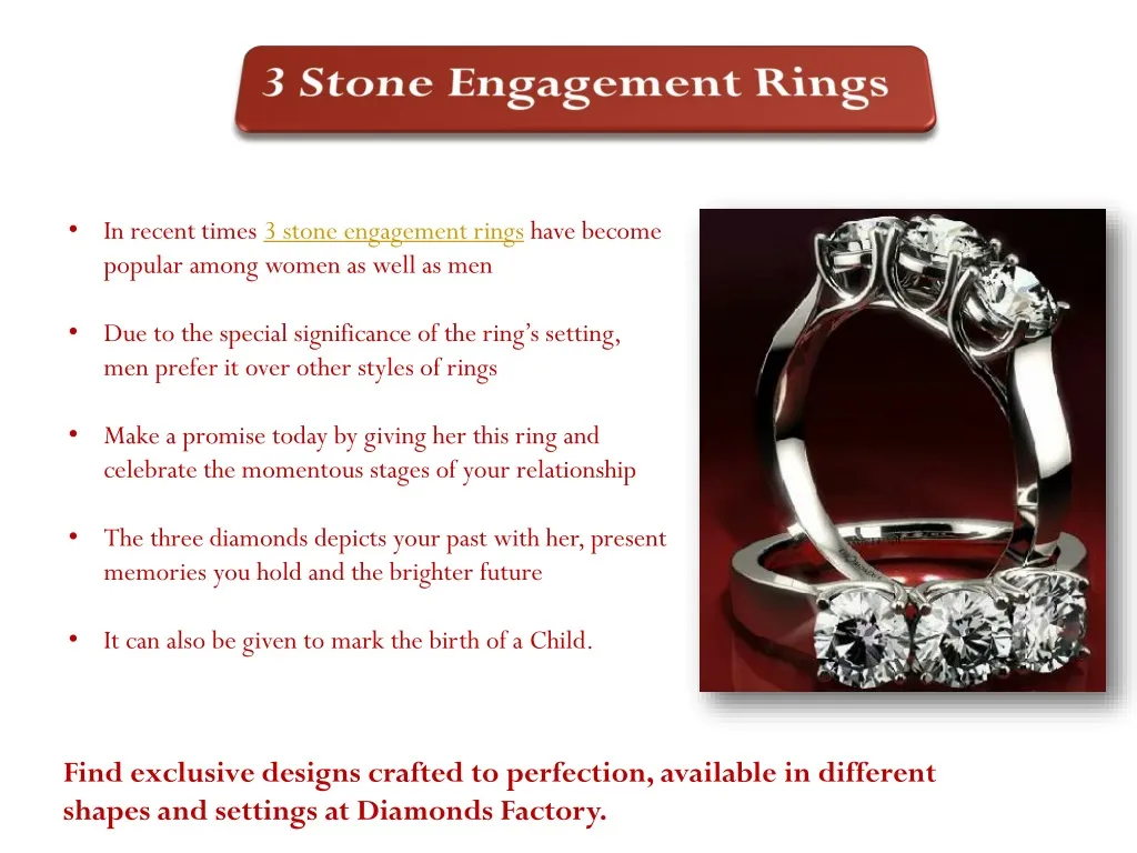 in recent times 3 stone engagement rings have n.