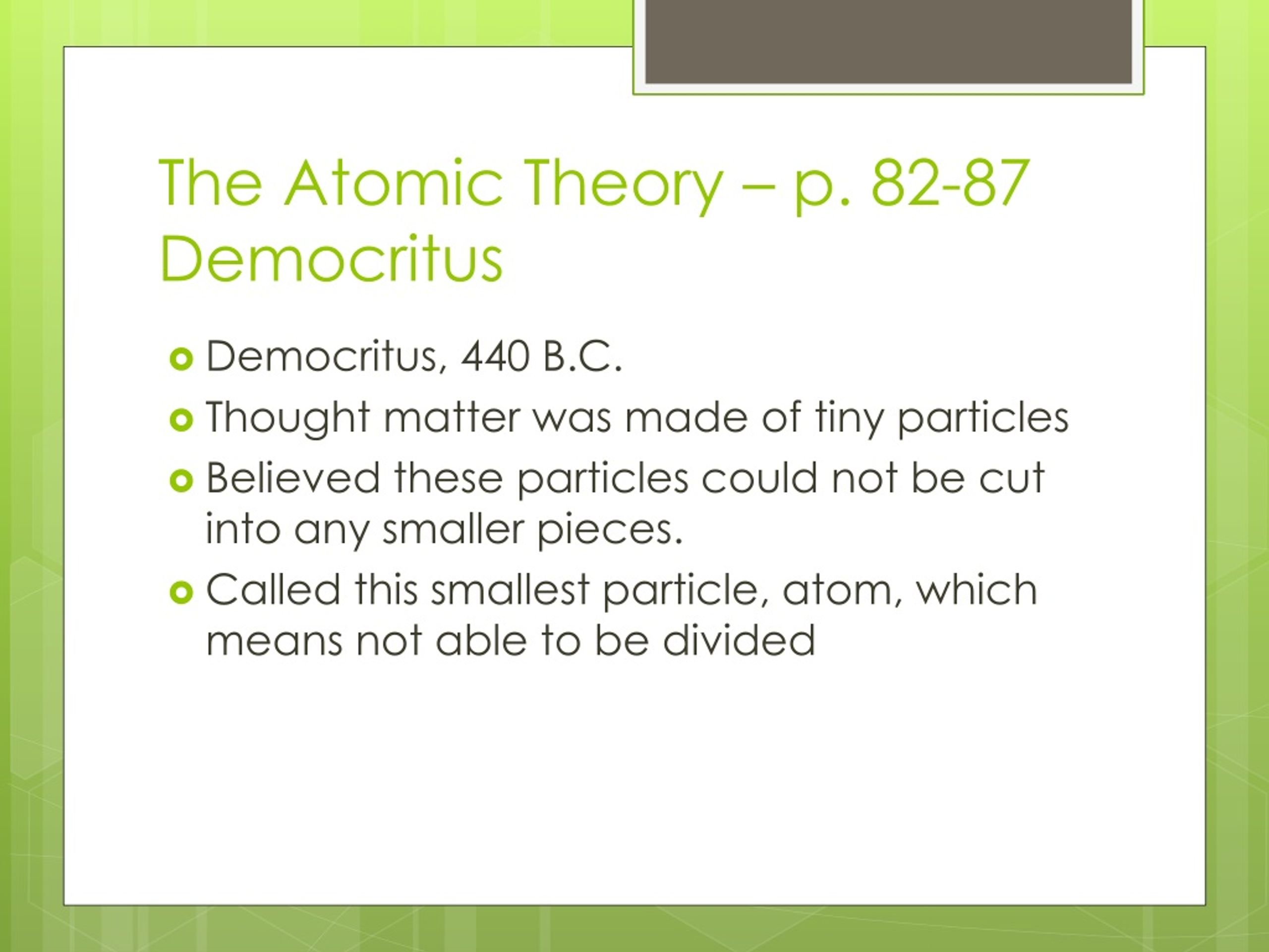 democritus contribution to atomic theory