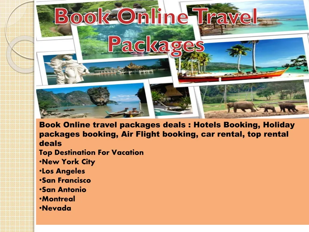 book online travel packages n.