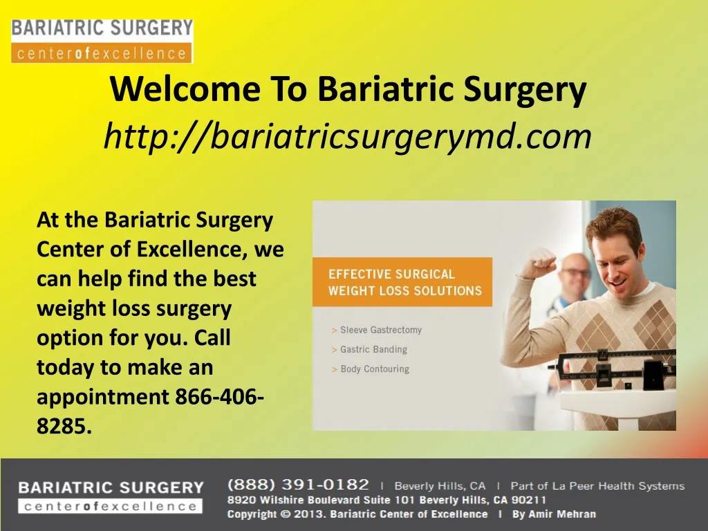 PPT - Bariatric Surgery Los Angeles PowerPoint Presentation, Free ...