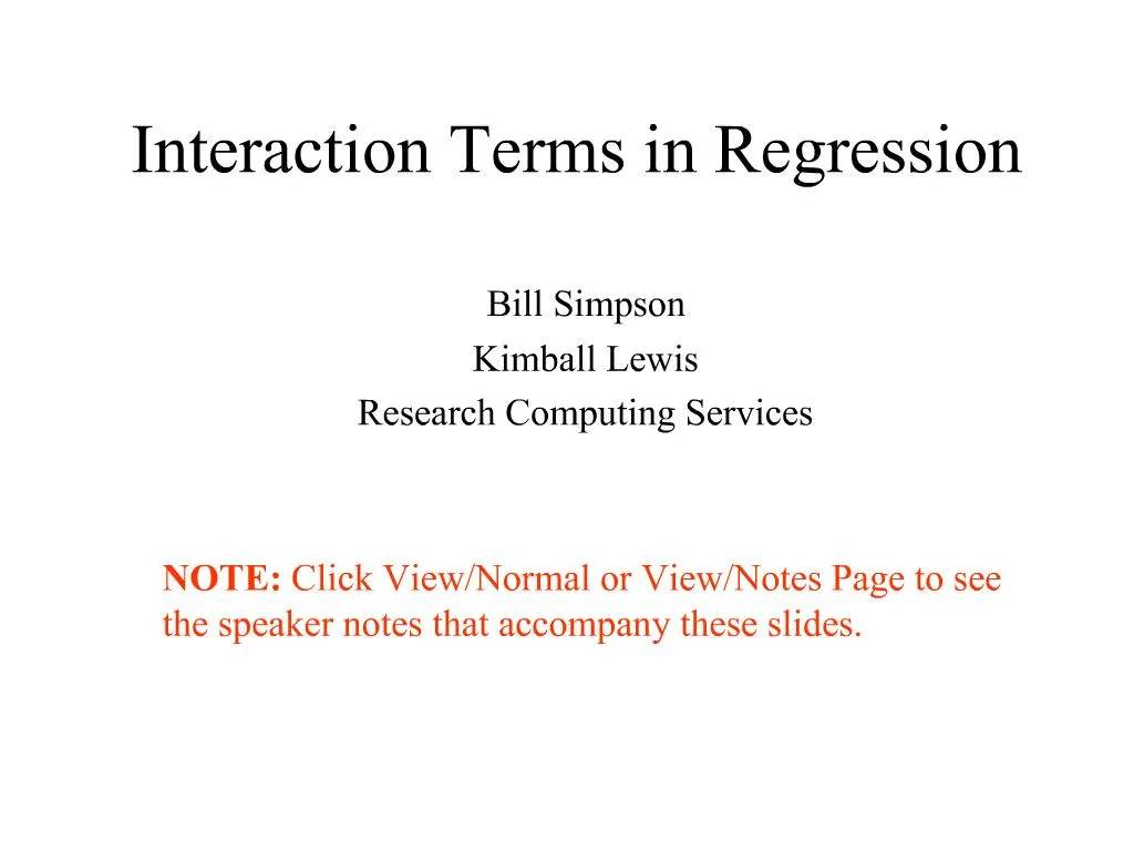 What Is Interaction Terms In Regression Analysis