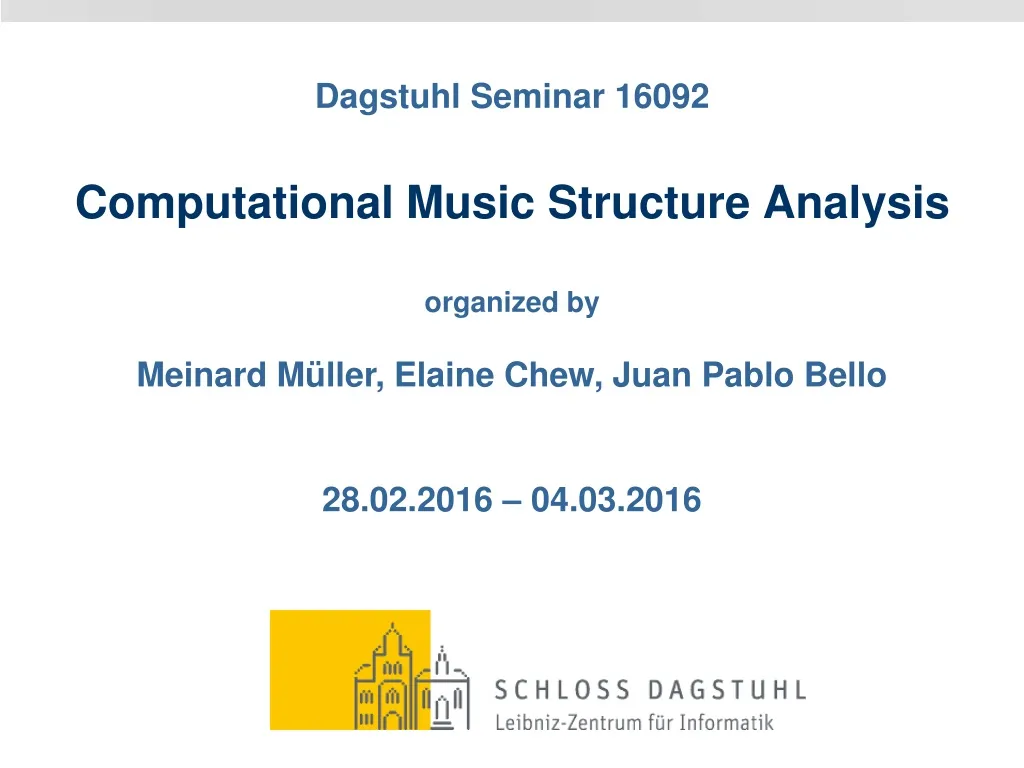 PPT - Computational Music Structure Analysis PowerPoint Presentation ...