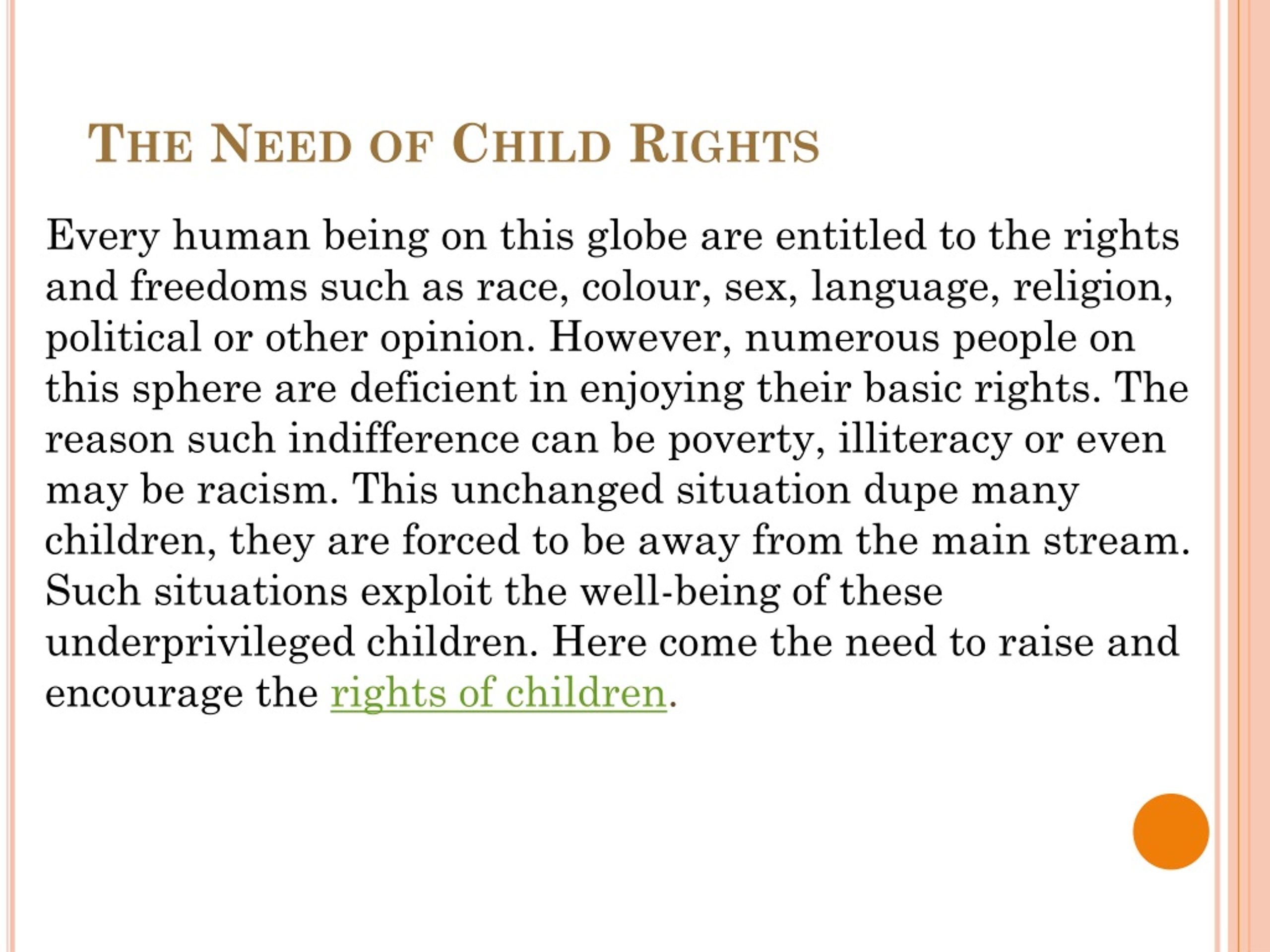 importance of child rights essay pdf