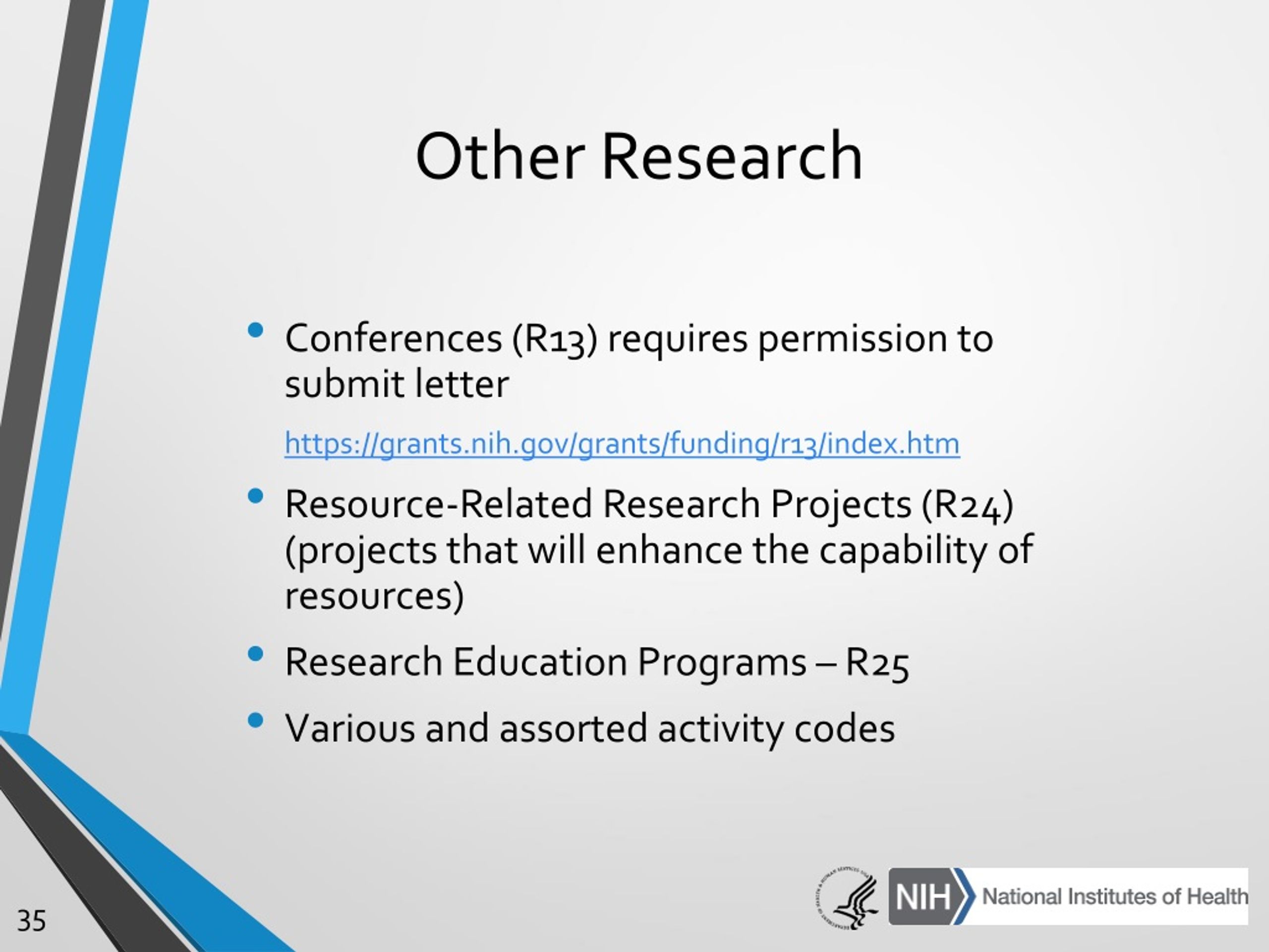 PPT Alphabet Soup of NIH Funding Mechanisms PowerPoint