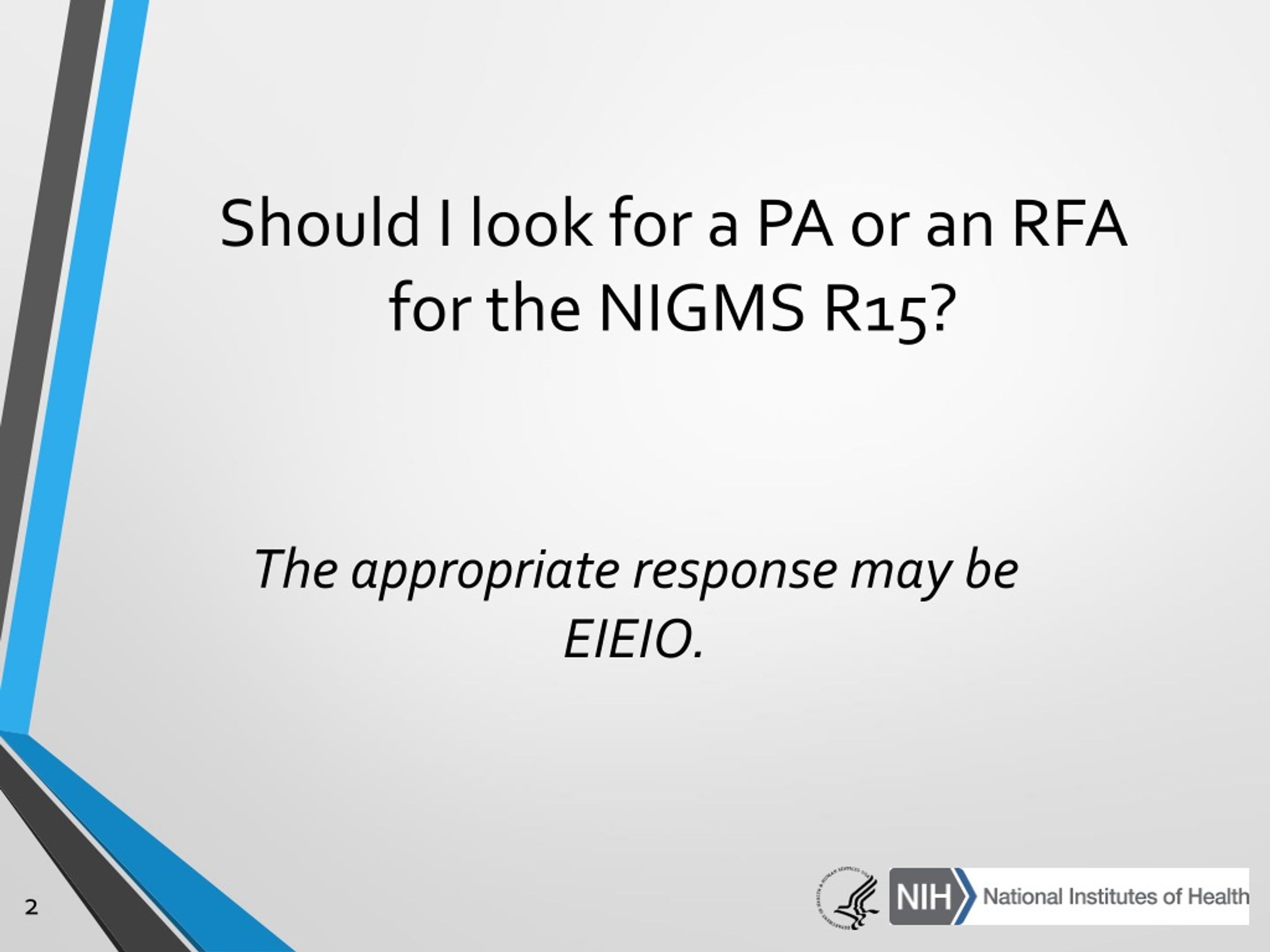 PPT Alphabet Soup of NIH Funding Mechanisms PowerPoint