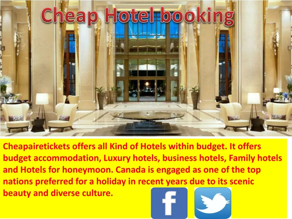 PPT - Online cheap hotels booking with cheap air etickets PowerPoint Presentation - ID:1284491