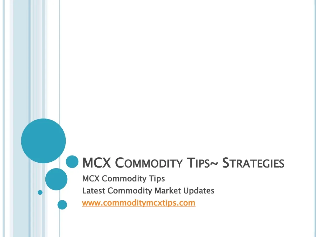 mcx commodity tips strategies n.