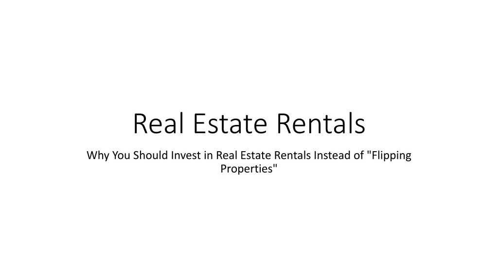 real estate rentals n.