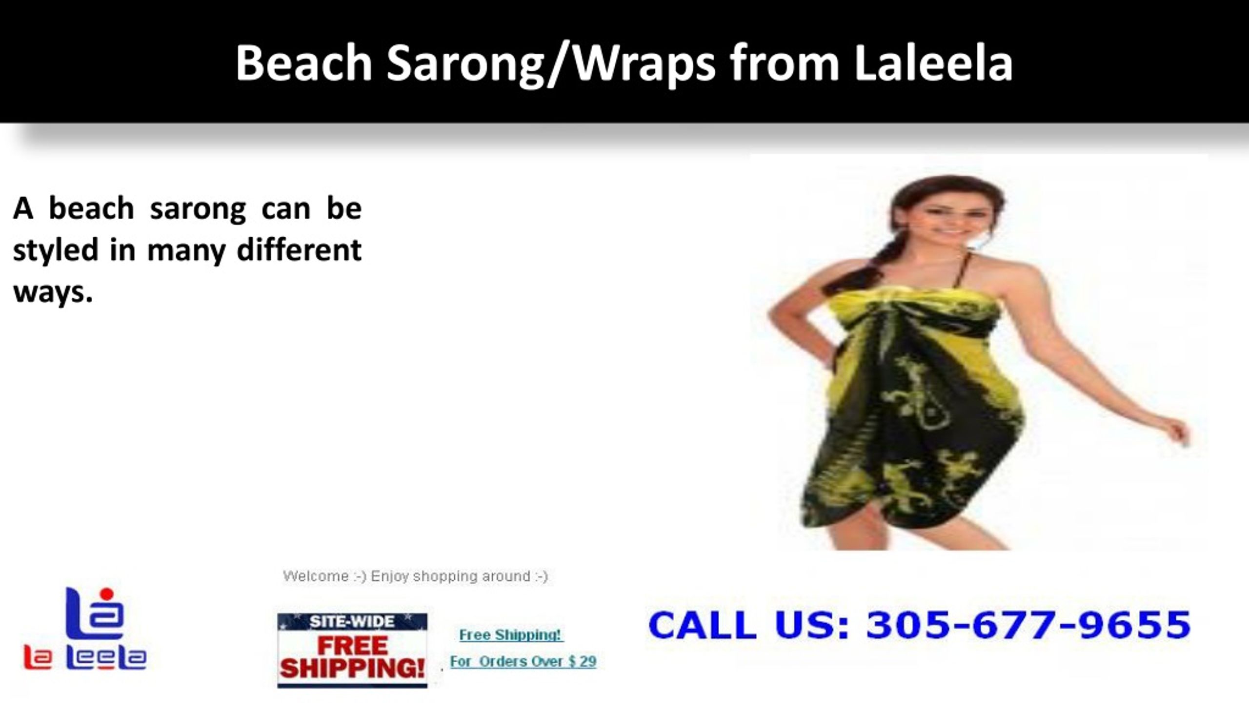 LaLeela.com LA LEELA Women's Plus Size Boho Sarong Swimsuit