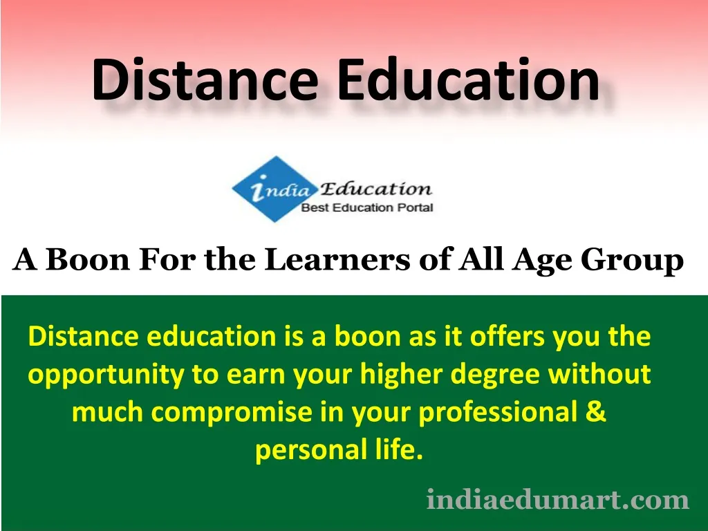 distance education n.