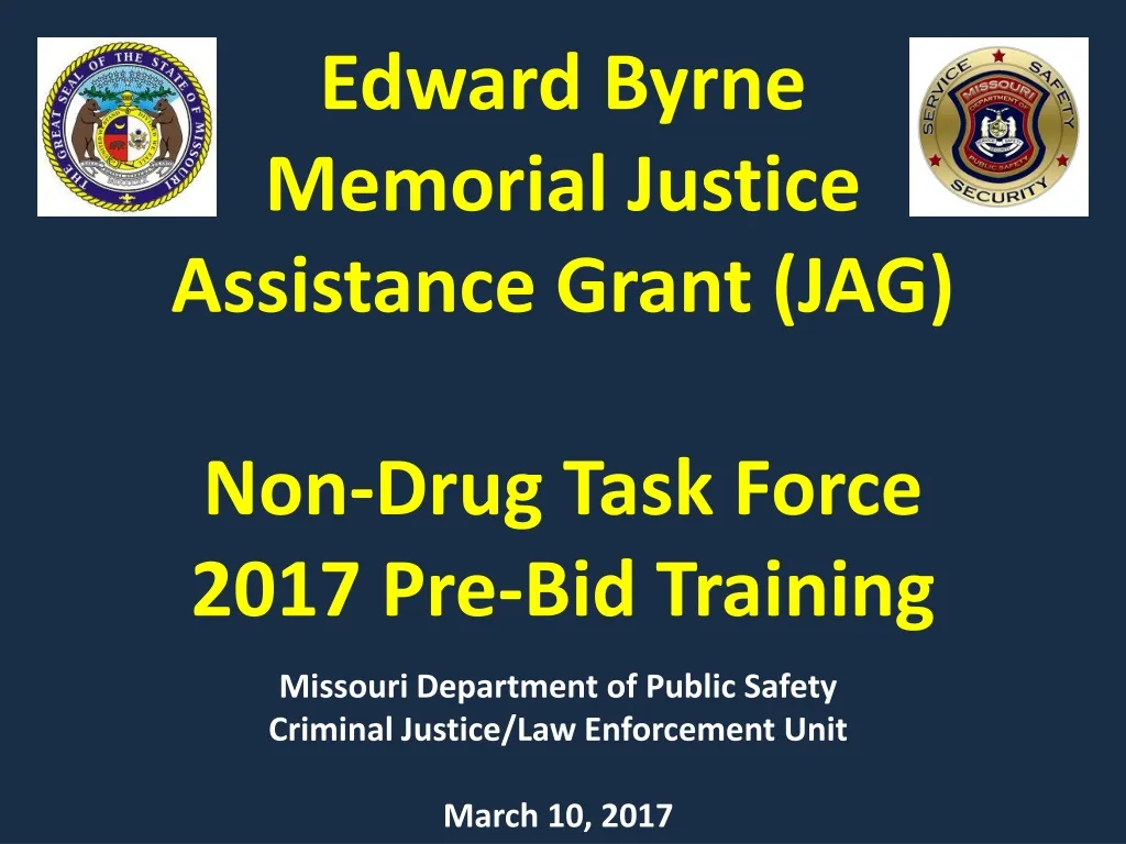 PPT Missouri Department of Public Safety Criminal Justice/Law