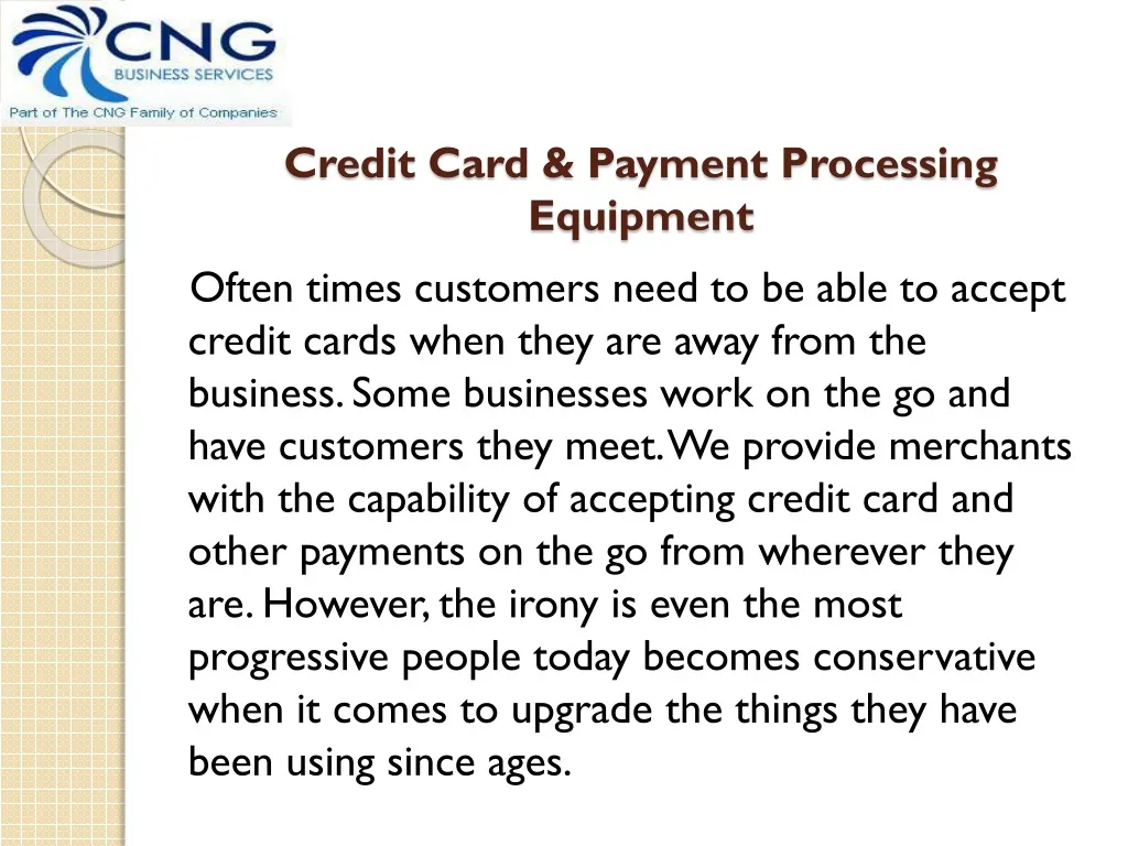 credit card payment processing equipment n.