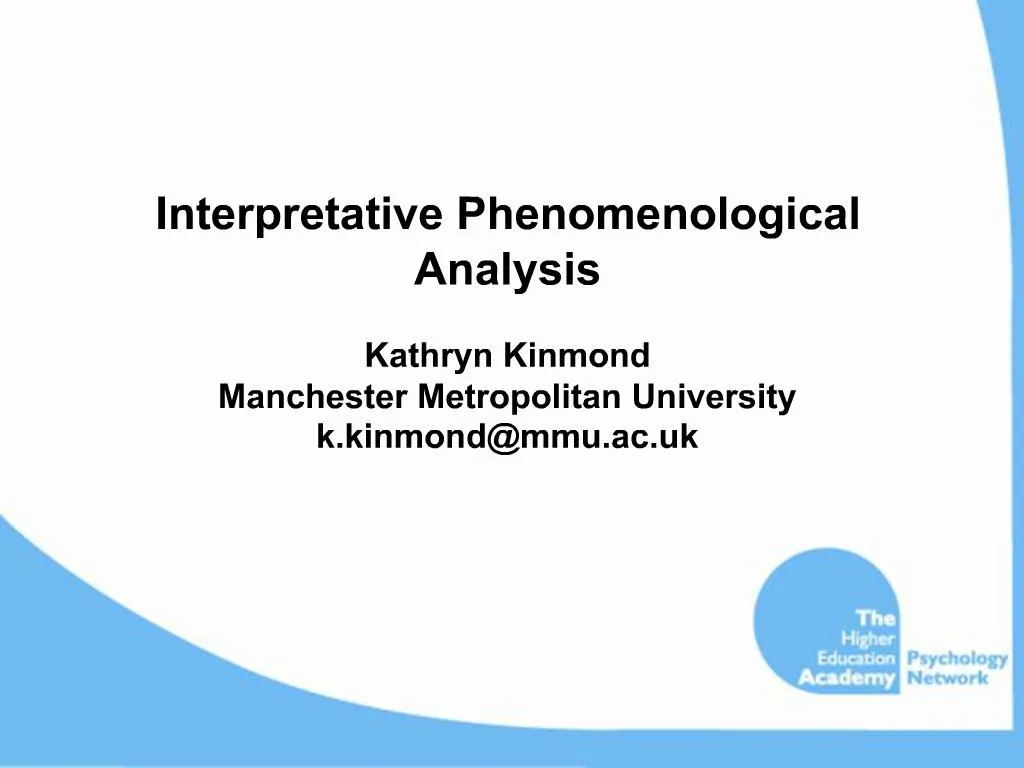 phd in interpretative phenomenological analysis