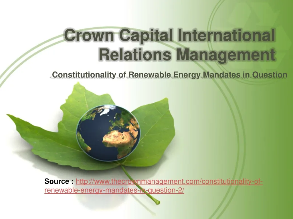 crown capital international relations management n.