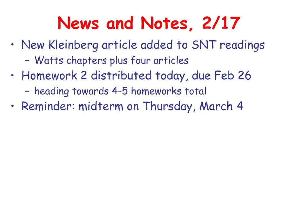 PPT - News And Notes, 2 PowerPoint Presentation, Free Download - ID:1298303