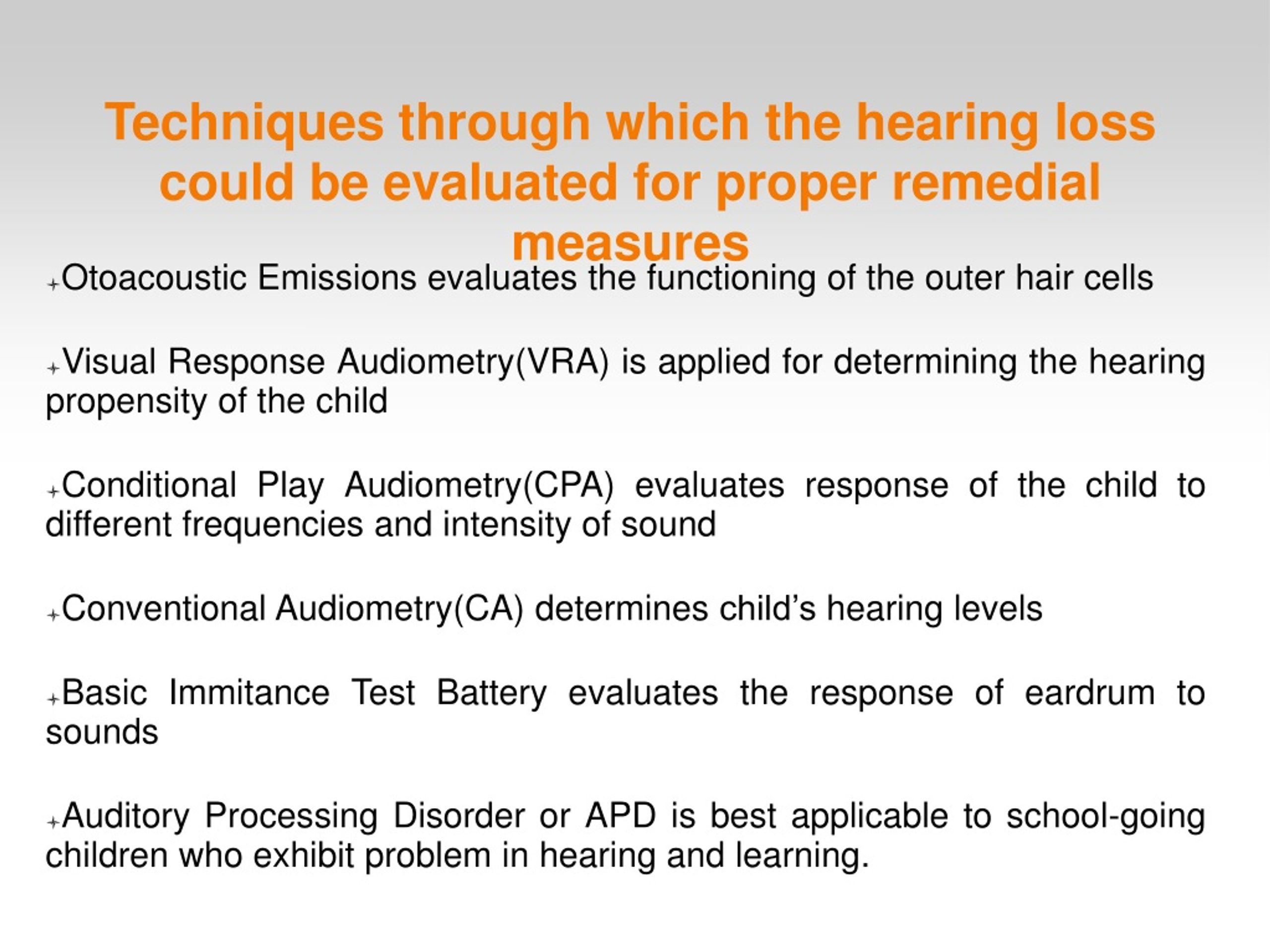 PPT - The Process Of Hearing And The Evaluation Of Hearing Loss ...