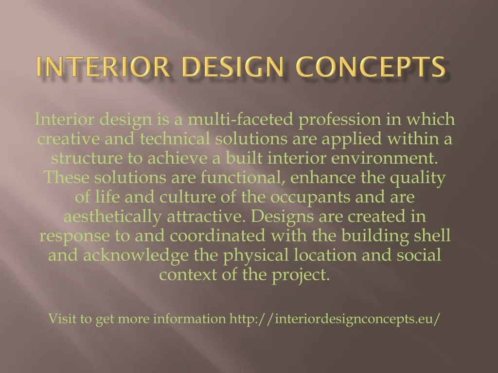 interior design concepts n.