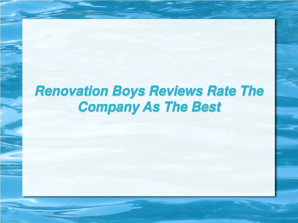 renovation boys reviews rate the company n.