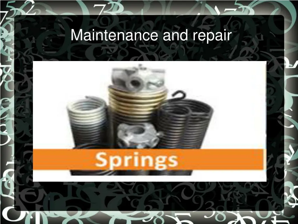 maintenance and repair n.