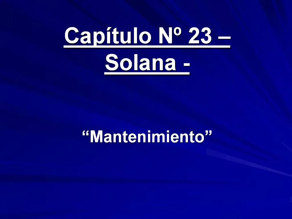 PPT - Cap Tulo N 23 Solana - PowerPoint Presentation, Free Download ...