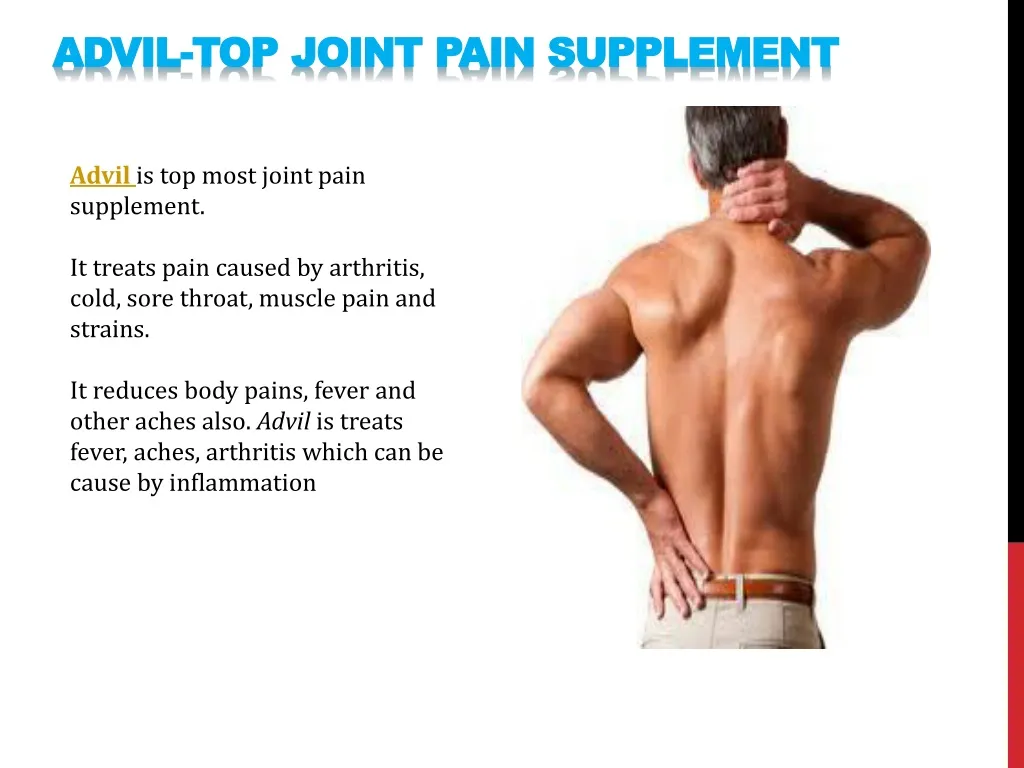 PPT Advil Top joint pain supplement. PowerPoint Presentation, free
