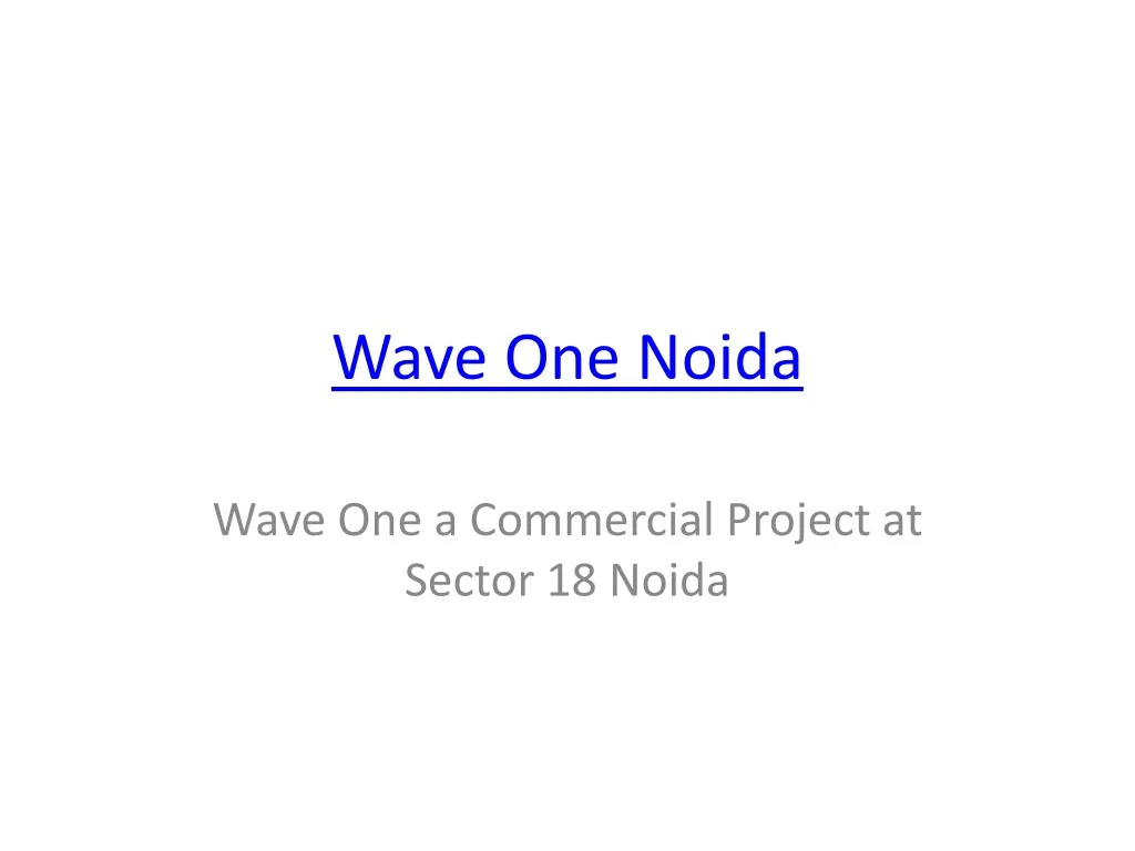 wave one noida n.