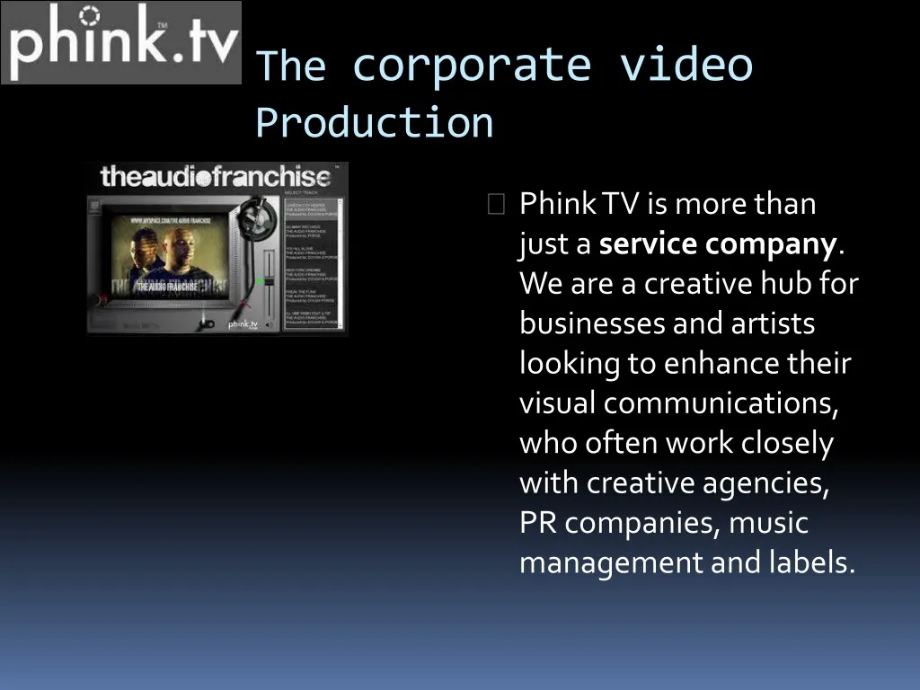 the corporate video production n.