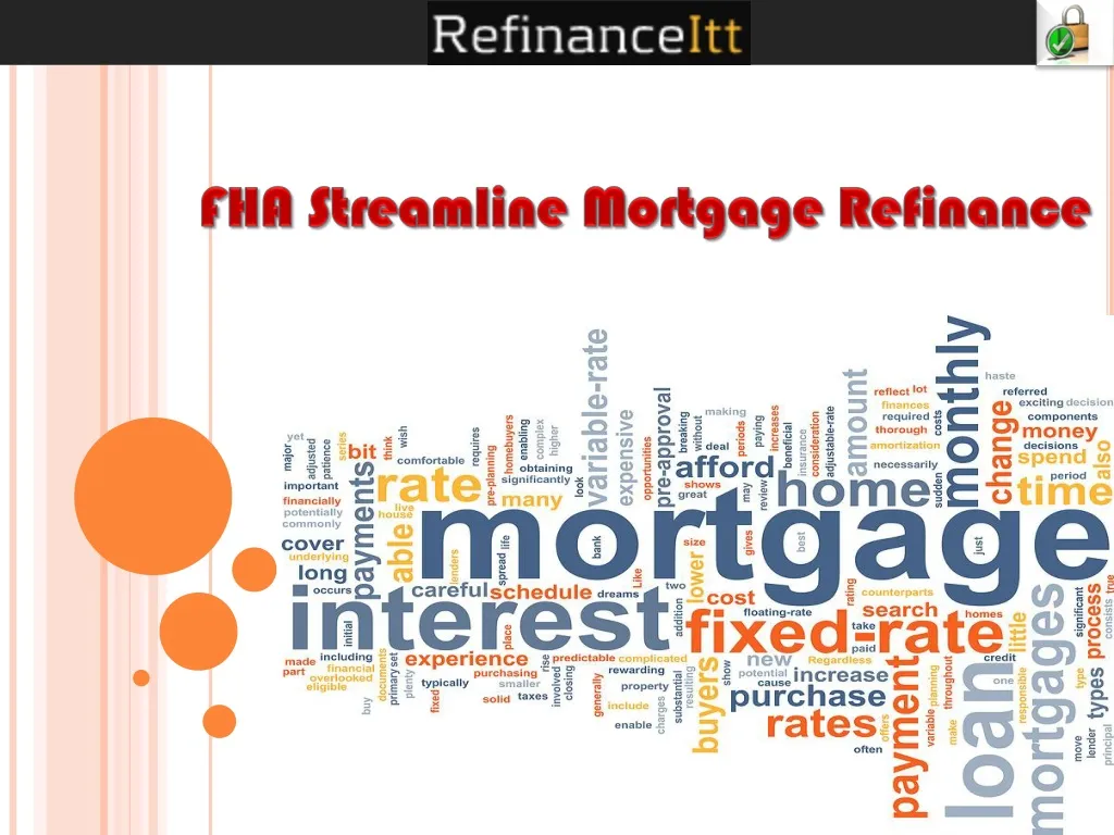 fha streamline mortgage refinance n.
