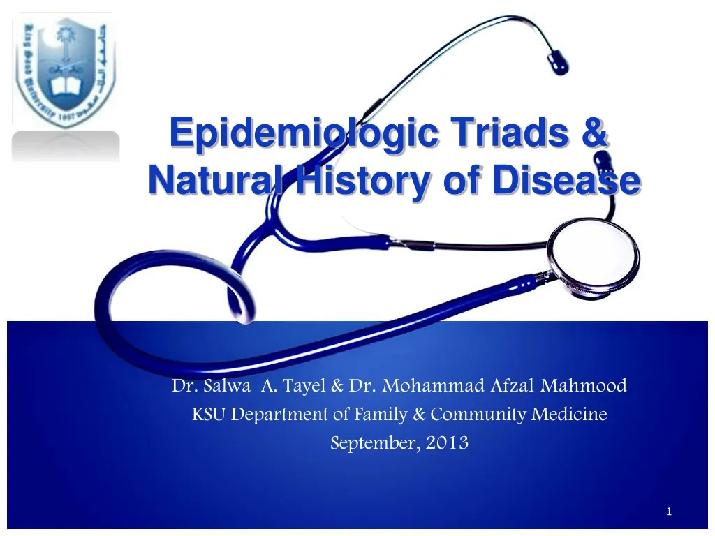 epidemiologic triads natural history of disease n.