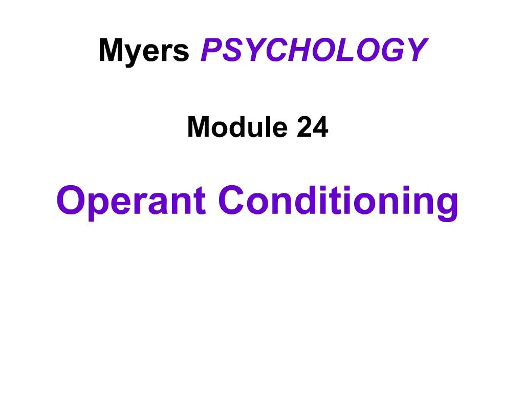 PPT - Myers PSYCHOLOGY PowerPoint Presentation, Free Download - ID:1323551