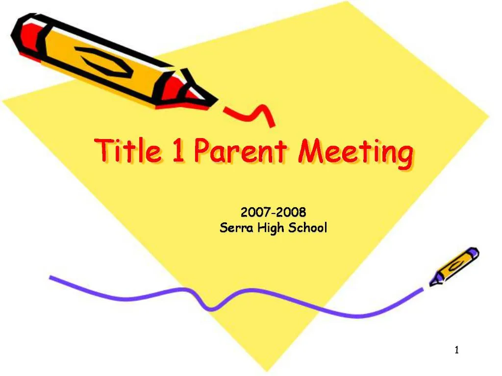 title 1 presentation for parents