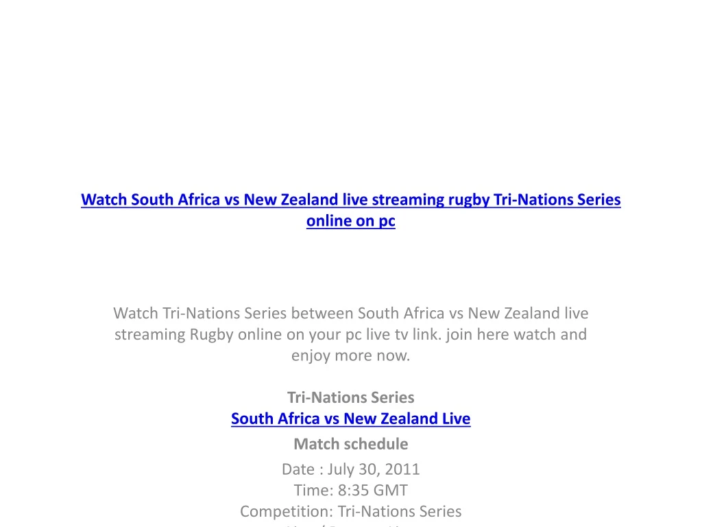 watch south africa vs new zealand live streaming rugby tri nations series online on pc n.