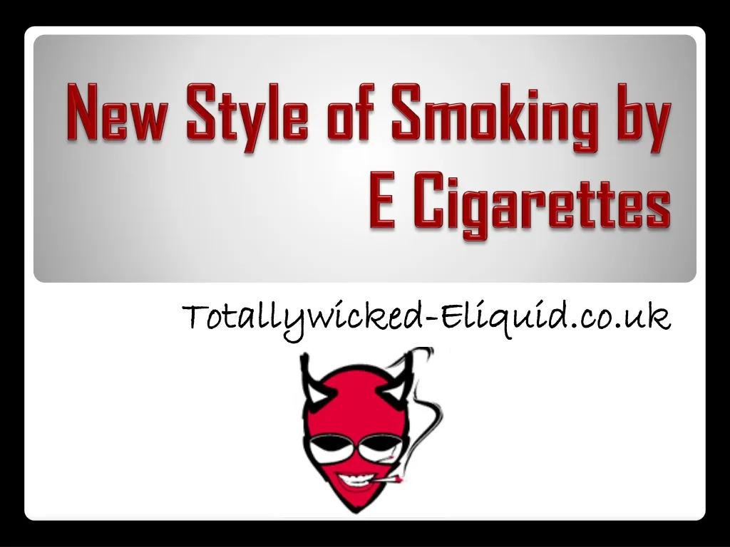 new style of smoking by e cigarettes n.