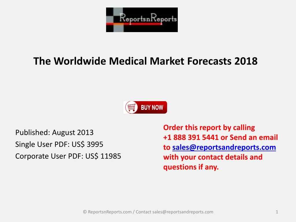 the worldwide medical market forecasts 2018 n.