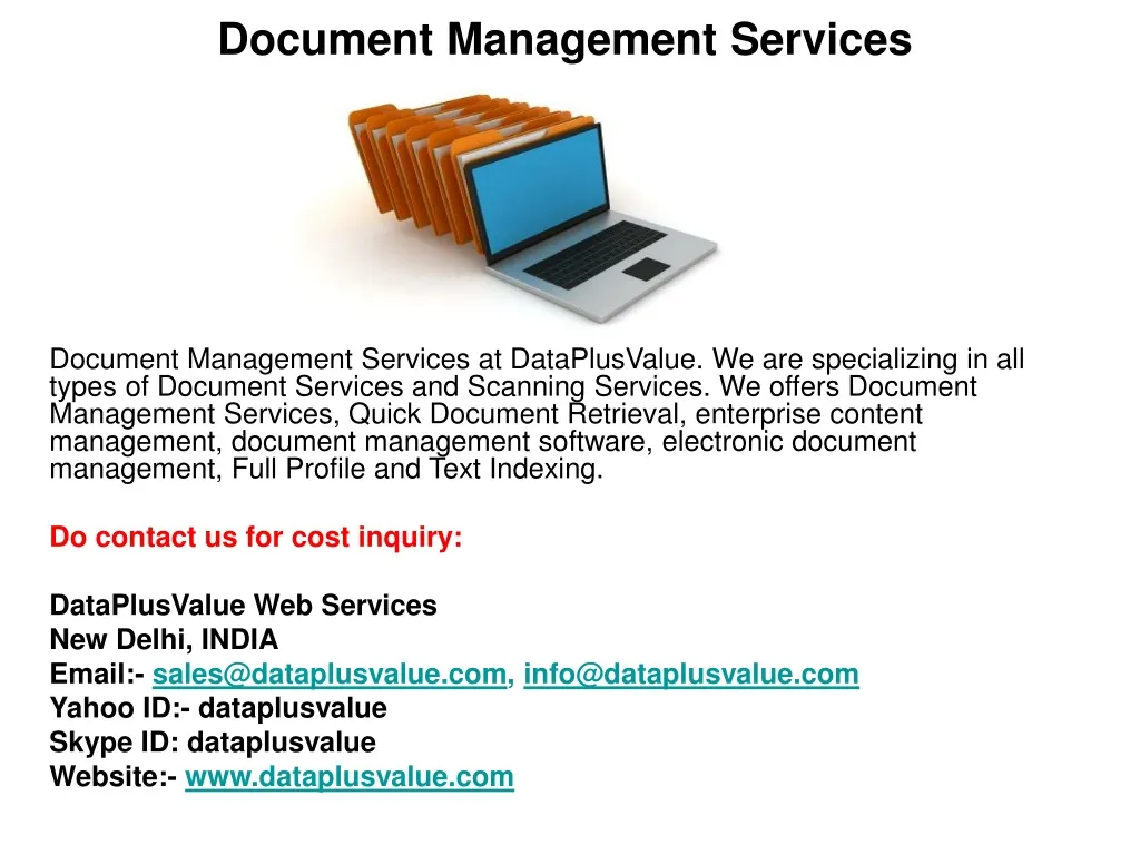document management services n.