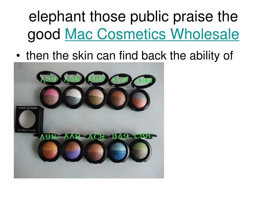 elephant those public praise the good mac cosmetics wholesale n.