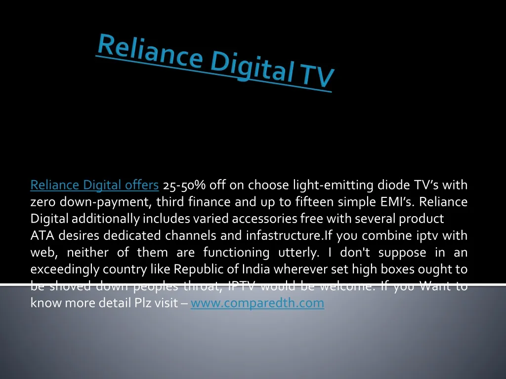 reliance digital tv n.