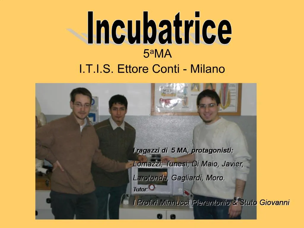 PPT 5aMA I.T.I.S. Ettore Conti Milano PowerPoint Presentation, free
