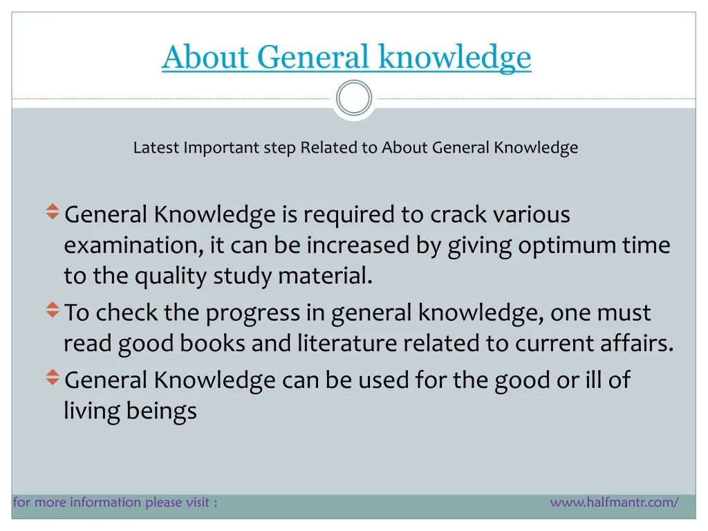 presentation topics related to general knowledge