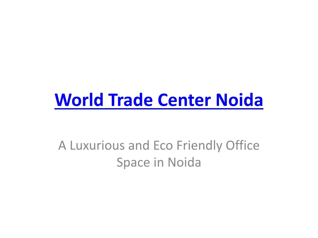 world trade center noida n.