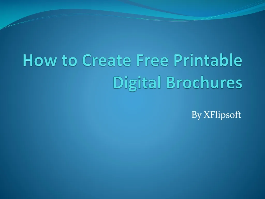 how to create free printable digital brochures n.
