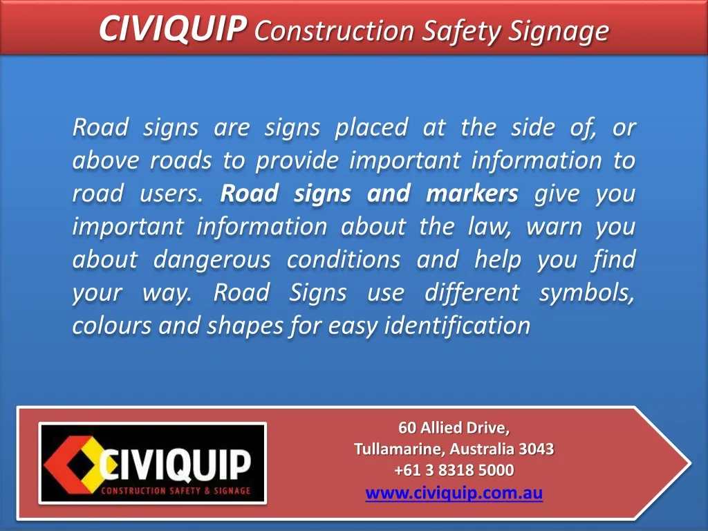 civiquip construction safety signage n.