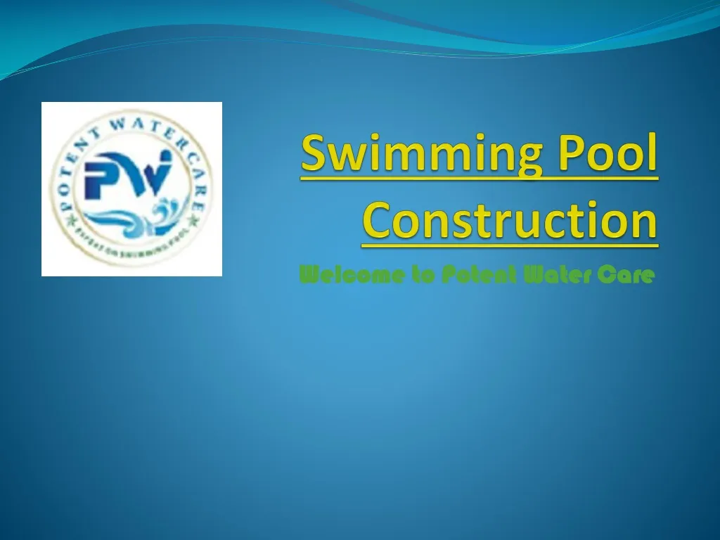 swimming pool construction n.