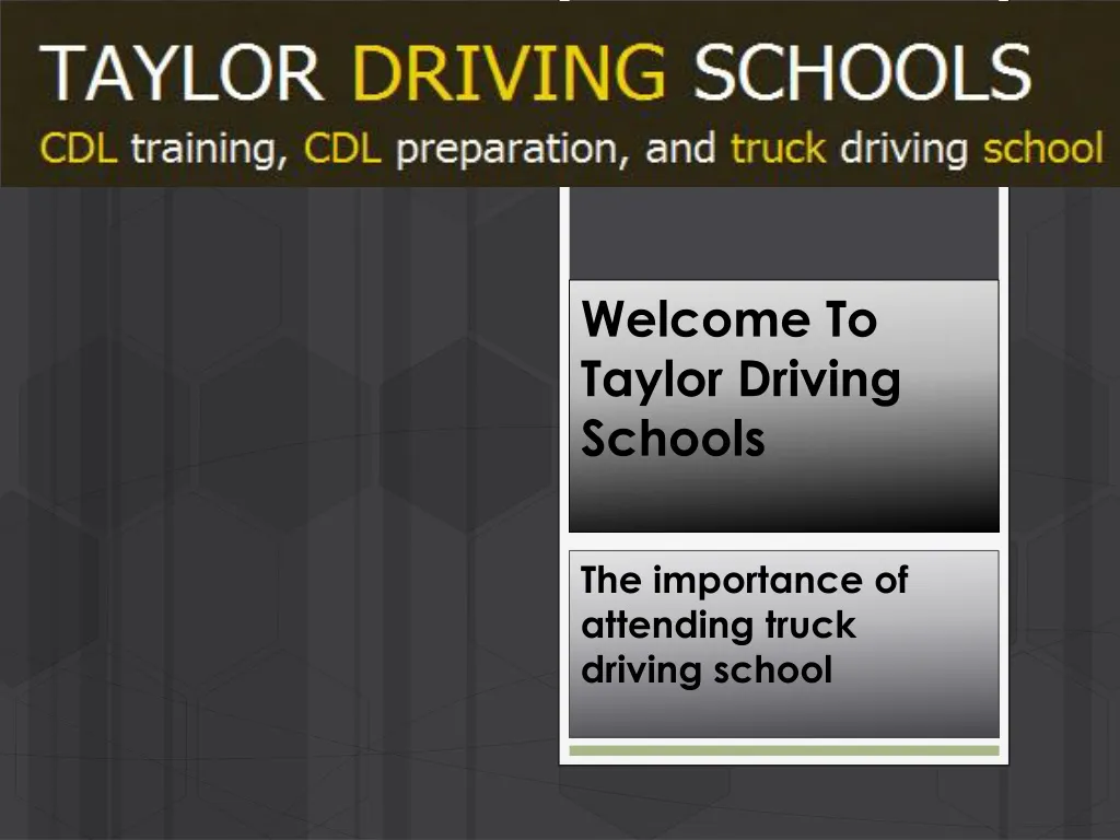 welcome to taylor driving schools n.