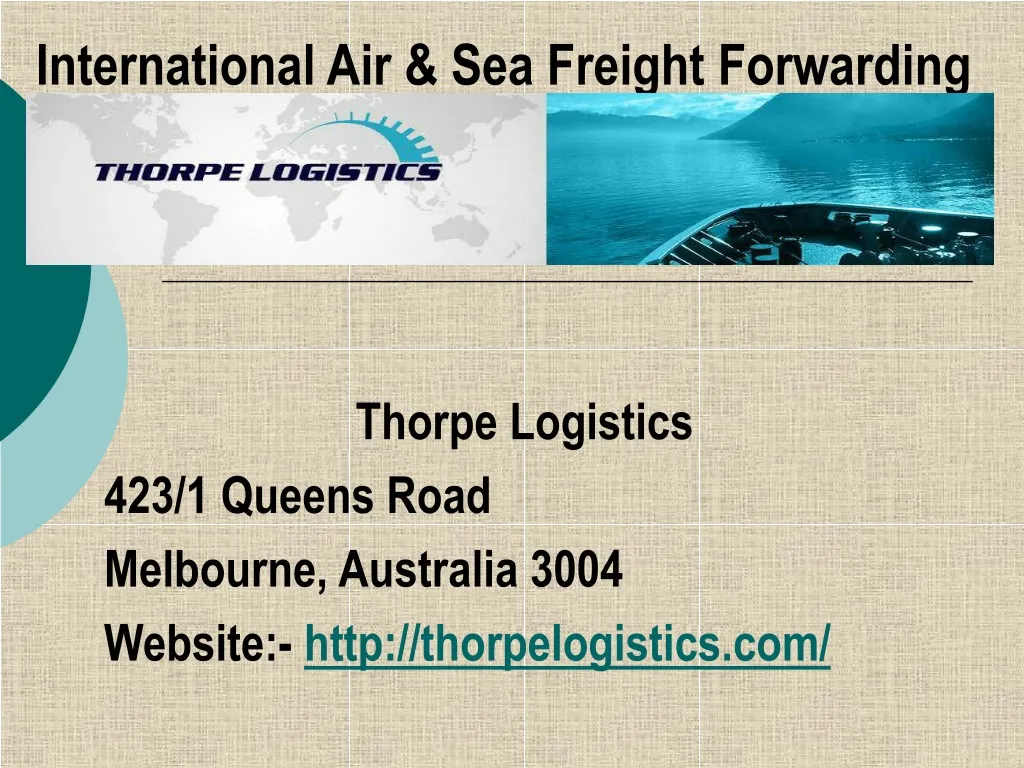 international air sea freight forwarding n.