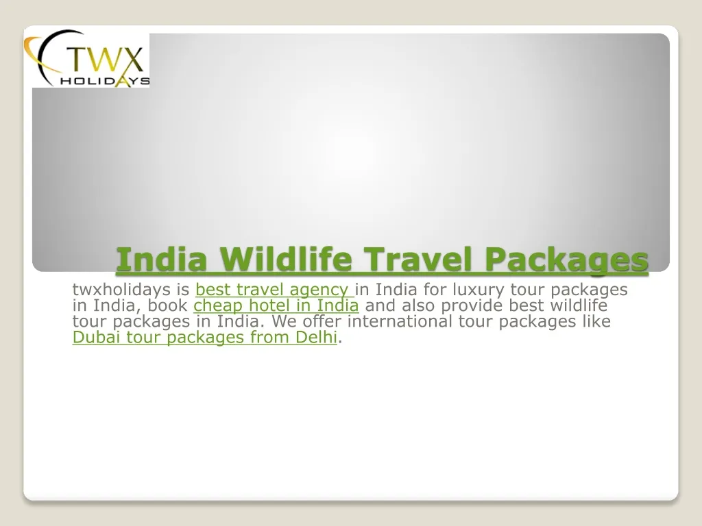 india wildlife travel packages n.