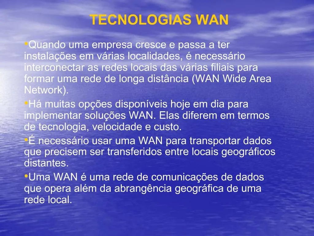 PPT - TECNOLOGIAS WAN PowerPoint Presentation, Free Download - ID:1346323